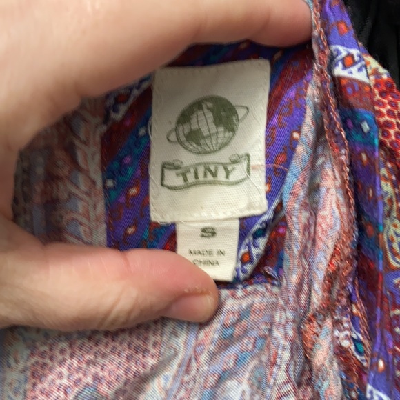 Anthropologie Tiny Omina Kimono Red Purple Printed Midi Dress Small - Picture 2 of 6